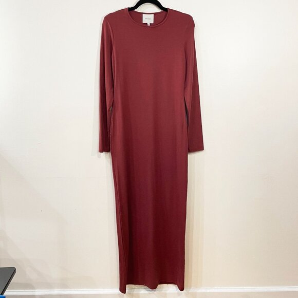 New Reformation Tommie Knit Maxi Dress Chianti Red Medium $198 - Picture 5 of 10